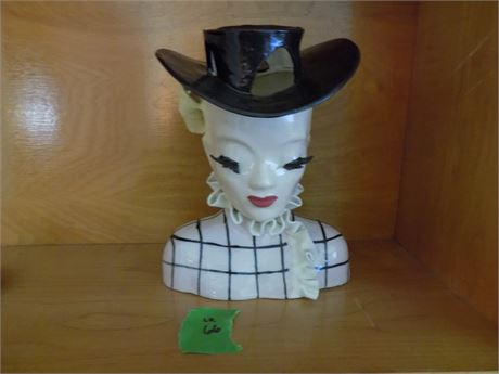 Vintage Betty Lou Nichols Head Vase, Signed