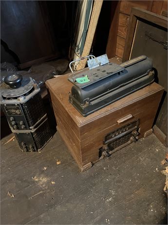 Vintage Lit with Radio