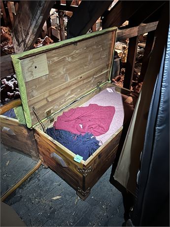 Trunk with Vintage Blankets