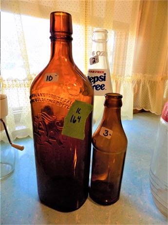 Glassware, Brown Glass, Pepsi bottle
