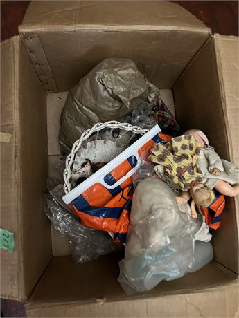 Box of Vintage Dolls