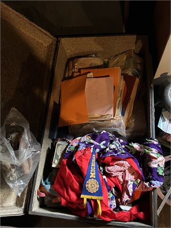 Trunk Filled with Vintage Treasures - Attic