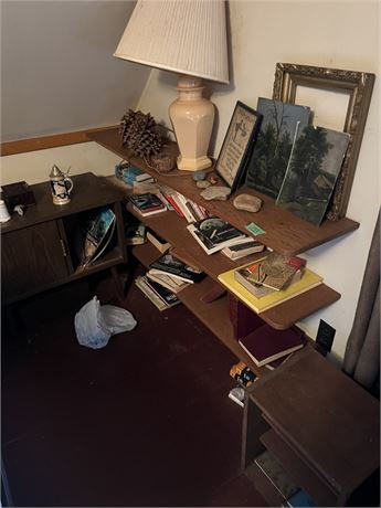 Bookshelf. Record Cabinet and Books