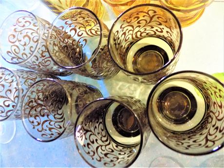Brown Swirl Glassware