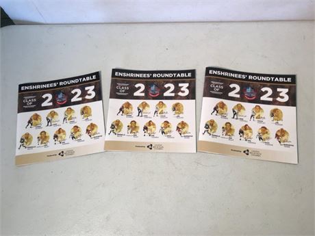 3 NFL HOF Class of 23' Roundtable Pamphlets