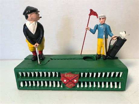 Cast Iron Golf Piggy Bank