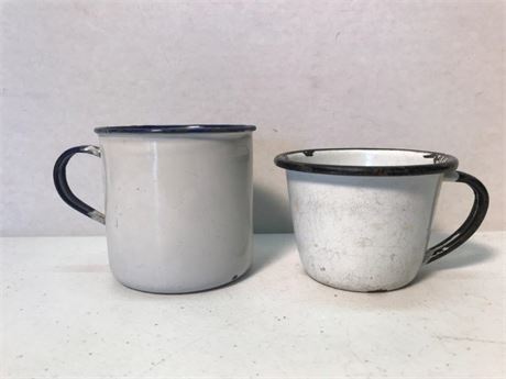 2 Enamel Cups