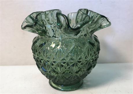 Fenton Green Vase