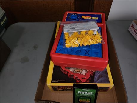 Beware Spider Board Game, Perfection, Atari Pitfall Video Game
