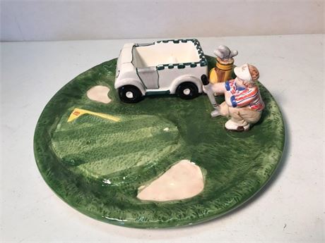 Golf Themed Chip & Dip Plate