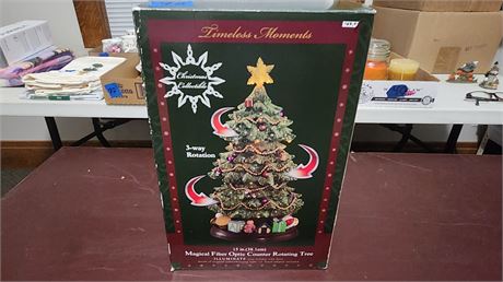 Timeless Moments magical fiber optic rotating tree