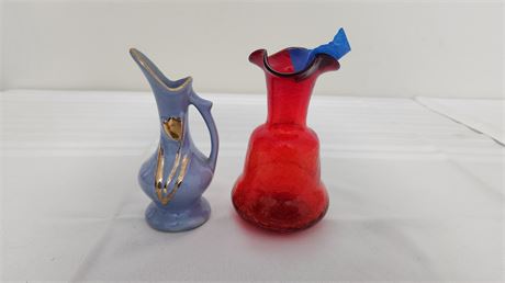 2 small vases