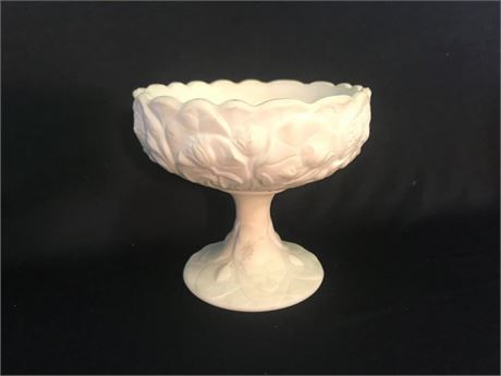 Fenton- Sticker & Stamped Milk Glass Dish
