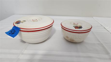 2 matching bake oven bowls
