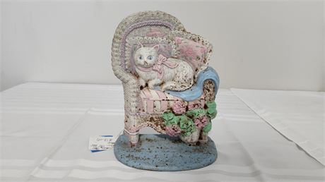 Vintage Cast Iron Cat Door Stop