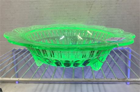 Green Depression Uranium Glass (See Description)