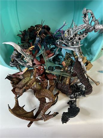 Tote of Opened Spawn Toys