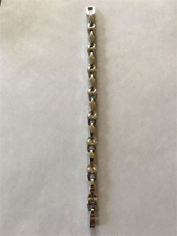 Stamped Titanium Just Metal Bracelet