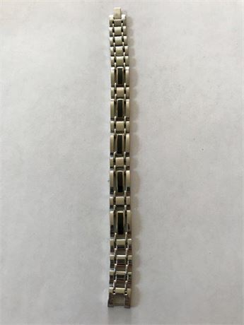 Stamped S. Steel & 14K Bracelet