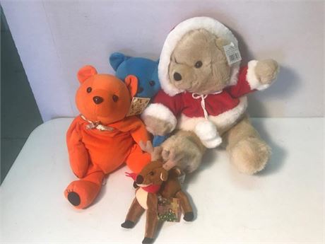 4 Misc. Stuffed Animals