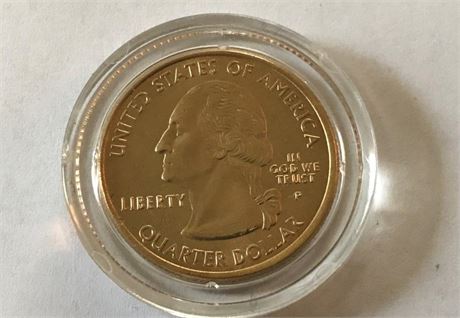 2005 US Minnesota Gold Plated Quarter