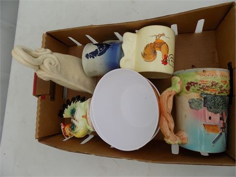 Rooster Decor, Misc Lot