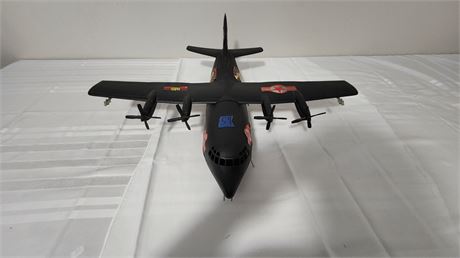 Vintage Large Plastic Military Black Eagle Cargo Airplane.