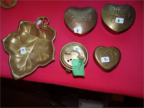 Brass Trinket Boxes