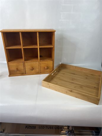 Wood Shelf and Tray
