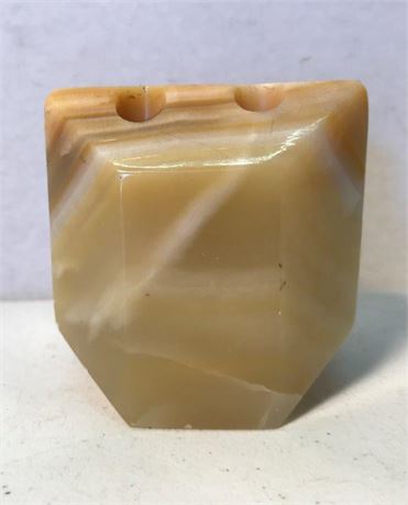 Carved Stone Pencil Holder