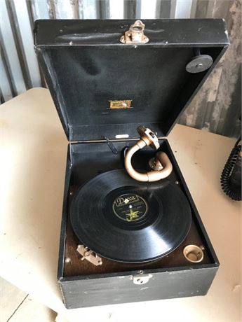 Gramaphone, Master's Voice Table Top 78RPM Record Player