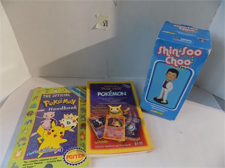 Pokemon Books and Shin-Soo Choo Bobble Head