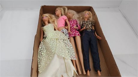 Lot Of 4 Barbies