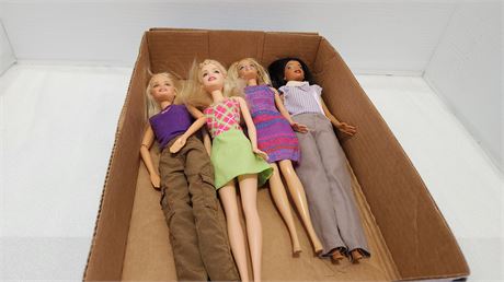 Lot Of 4 Barbies