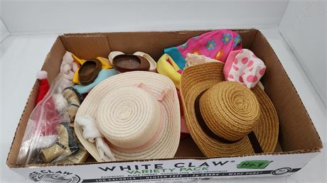 Lot Of Baby Doll Hats & Shoes