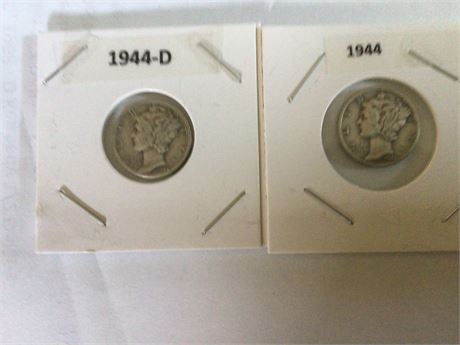 1944 & 1944-D Mercury Dimes