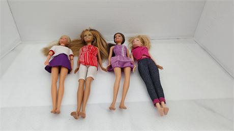 Lot Of 4 Barbies