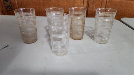 5 vintage Drinking Glasses
