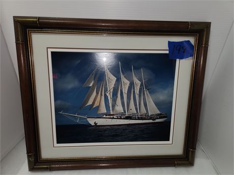 Framed Sailboat Picture