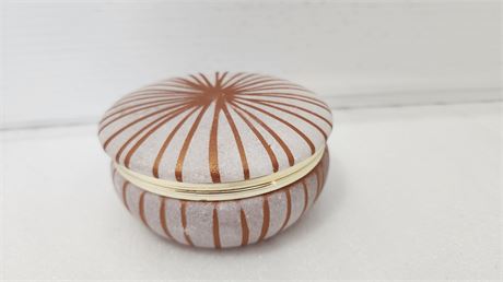 Vintage MCM Stone/Marble Trinket Dish With Lid