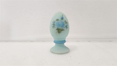 Fenton Hand Painted Glass Egg