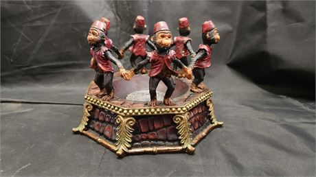 Vintage Art Deco Dish Surrounded By Bellhop Monkey's