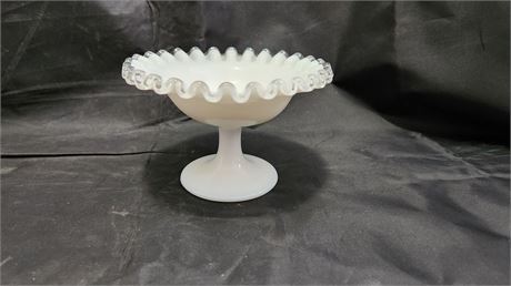 Unmarked Possble Fenton Silvercrest Milk Glass.