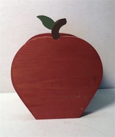 Wooden Apple Napkin Holder