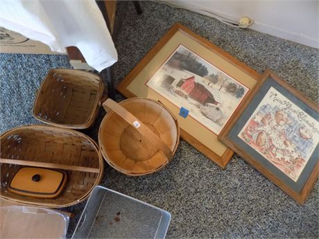 Wall Decor and Baskets, Longaberger, others