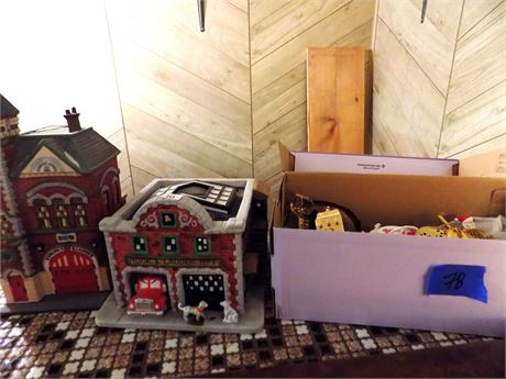 Christmas Decor, Village, Firehouse