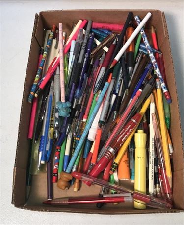 Flat of Pens, Pencils & Markers