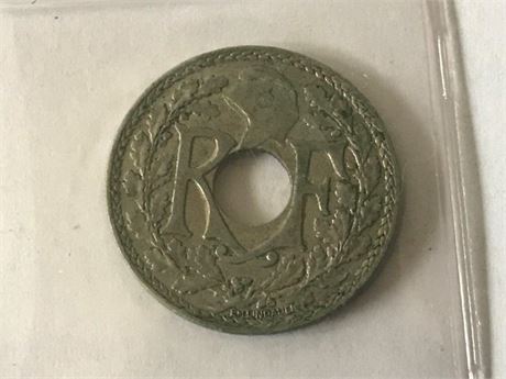 1925 France 10 Centimes Coin