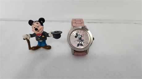 Mickey Mouse Watch & Figure