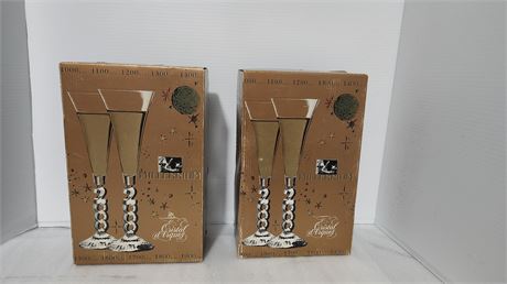 2 Sets Of Crystal D Arques Millenium Glasses